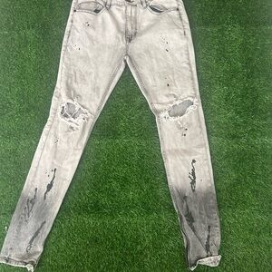 Distressed Gray Jeans for Men